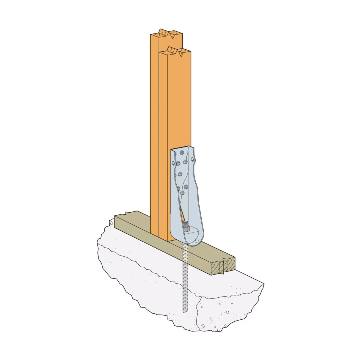 Simpson Strong-Tie HDUE5-SDS3 (11-5/16") Predeflected Holdown with SDS Screws - G90 Galvanized - 4