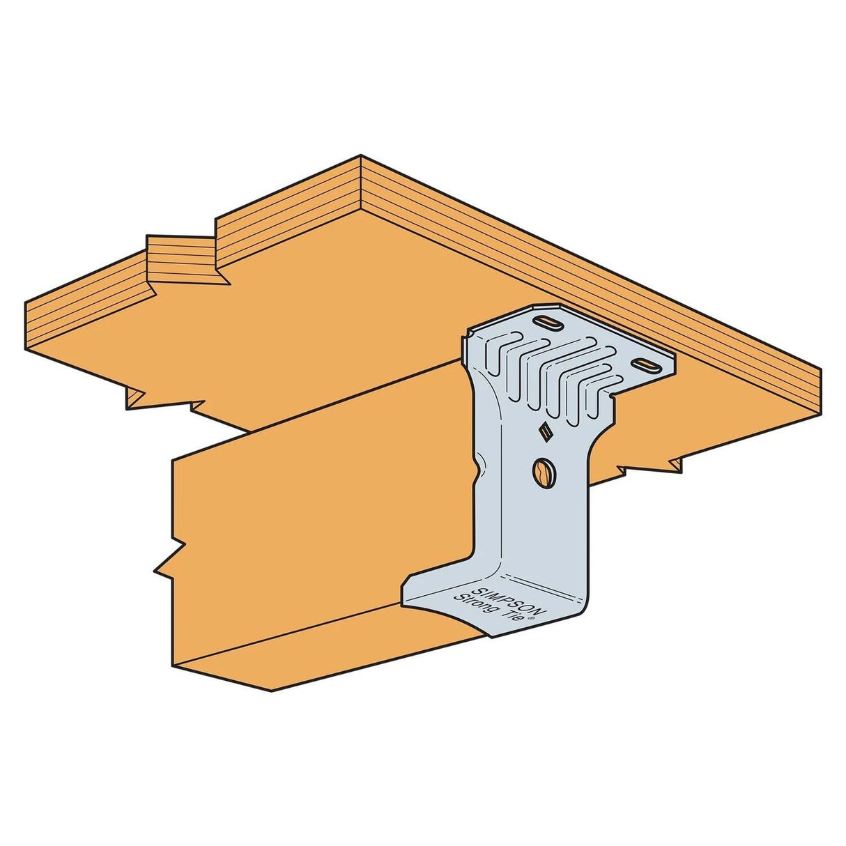 Simpson Strong-Tie HF24NZ (2" x 4") Panelized Construction Hanger ZMAX Finish - 2
