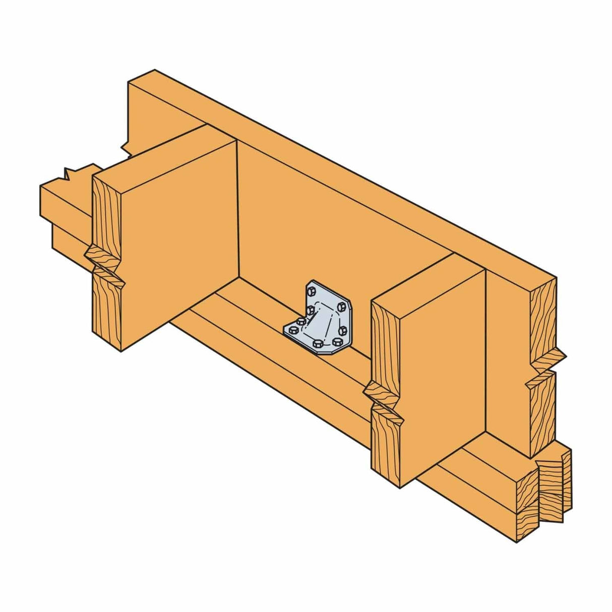 Simpson Strong-Tie HGA10KTHDG (10") Hot-Dip Galvanized Hurricane Gusset Angle with SDS Screws (10 Pack) - 3