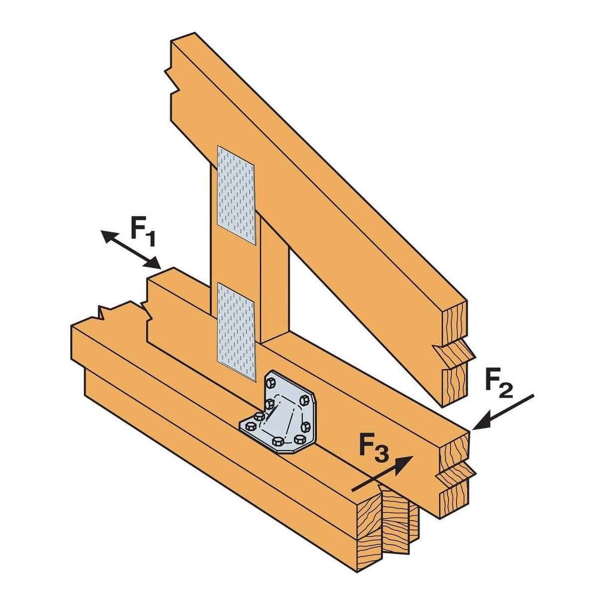 Simpson Strong-Tie HGA10KTHDG (10") Hot-Dip Galvanized Hurricane Gusset Angle with SDS Screws (10 Pack) - 4