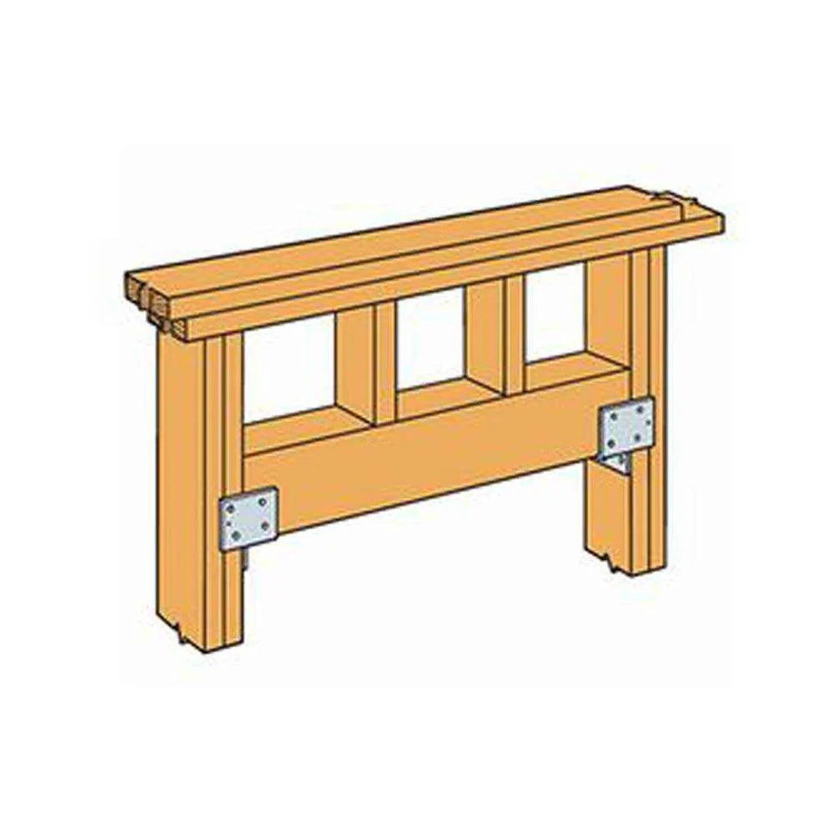 Simpson HH4 Strong-Tie Galvanized Header Hanger for 4x - 4