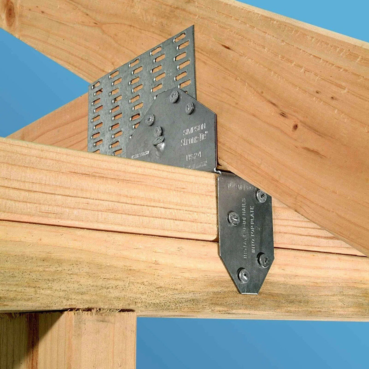 Simpson Strong-Tie HS24 (18 Gauge) Hurricane Tie - G90 Galvanized - 3