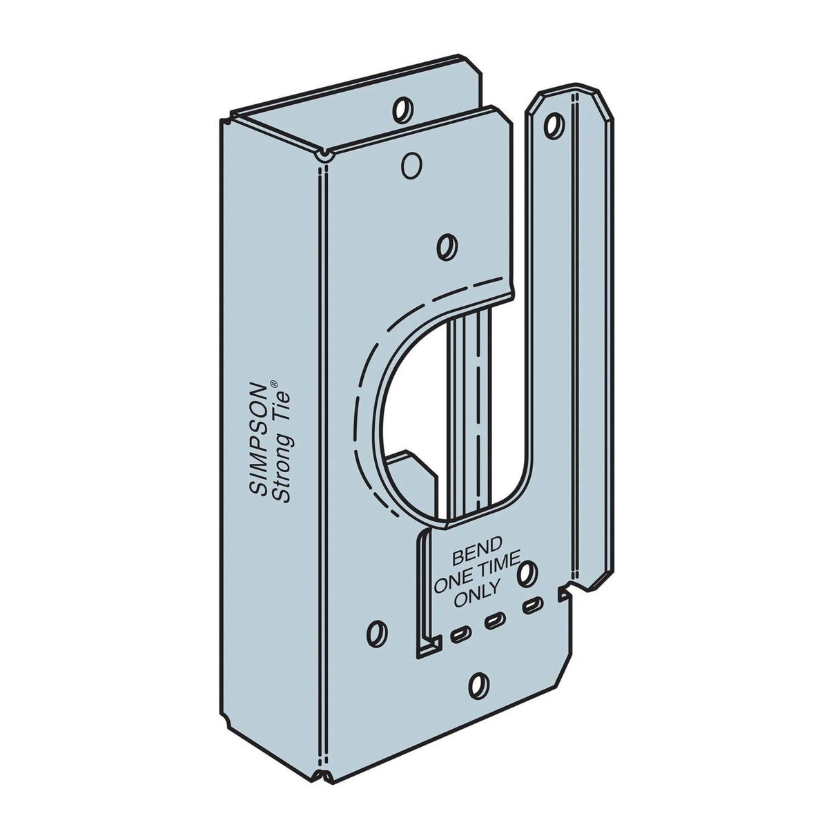 Simpson Strong-Tie HSS2-SDS1.5 (1-9/16") 16 Gauge Galvanized Heavy Stud Shoe for 2x Studs with SDS Screw - 3
