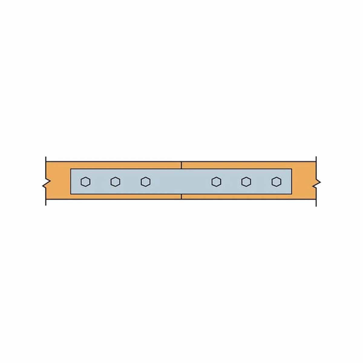Simpson HST3HDG Strong-Tie Heavy-Duty 3" x 25-1/2" 3-Gauge Hot-Dip Galvanized Strap Tie for Structural Wood Connections - 3