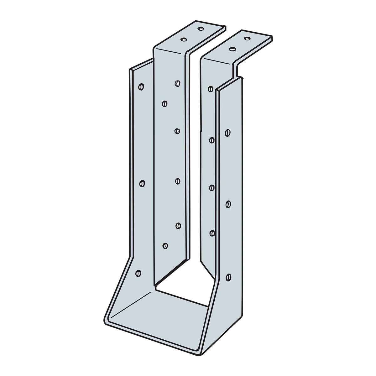 Simpson HUC614TF Strong-Tie Simpson Heavy Top-Flange Hanger with Concealed Flanges G90 Galvanized for Joist-to-Beam Connections - 2
