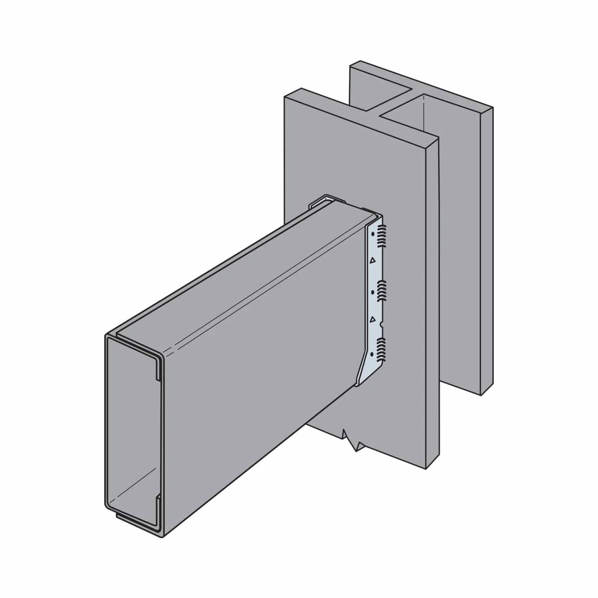 Simpson Strong-Tie HUC88 (8x8) 14Ga Heavy Galvanized Concealed-Flange Face-Mount Joist Hanger - 5