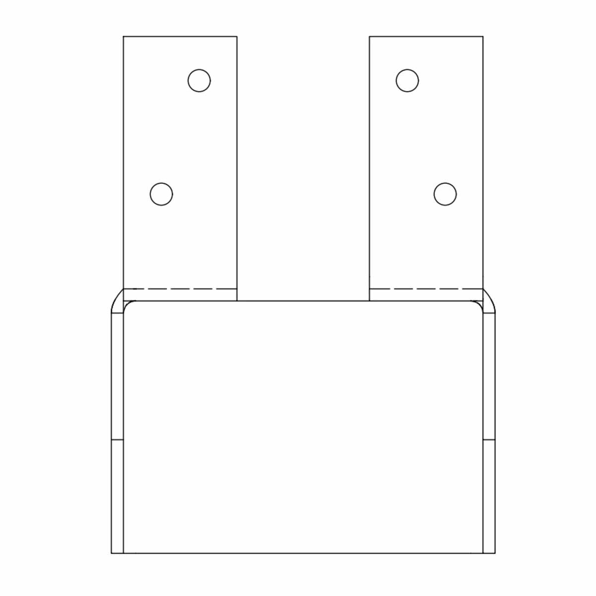 Simpson Strong-Tie HUI414TF Top-Flange I-Joist Hanger for 3-1/2" x 14" Joists, Heavy-Duty Galvanized Steel - 3