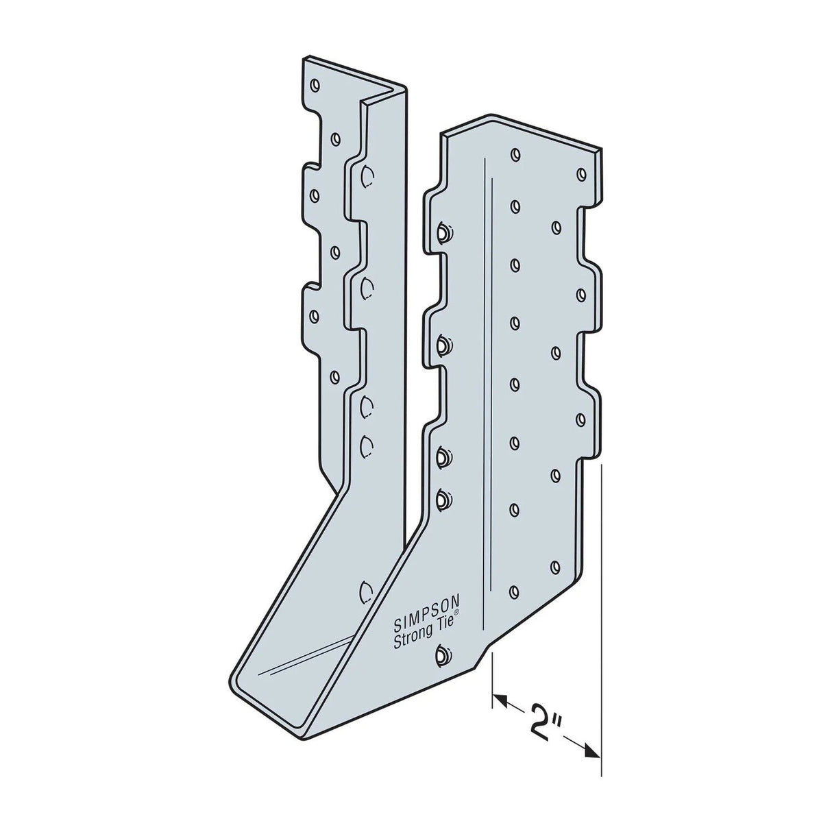 Simpson Strong-Tie HUS210 Galvanized Face-Mount Joist Hanger for 2x10 - 2