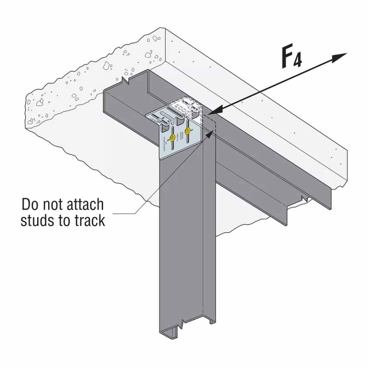 Simpson HWDC5.25-KT25 Strong-Tie Head-of-Wall Drift-Clip Connector for Lateral and Vertical Deflection (25 Pack) - 3