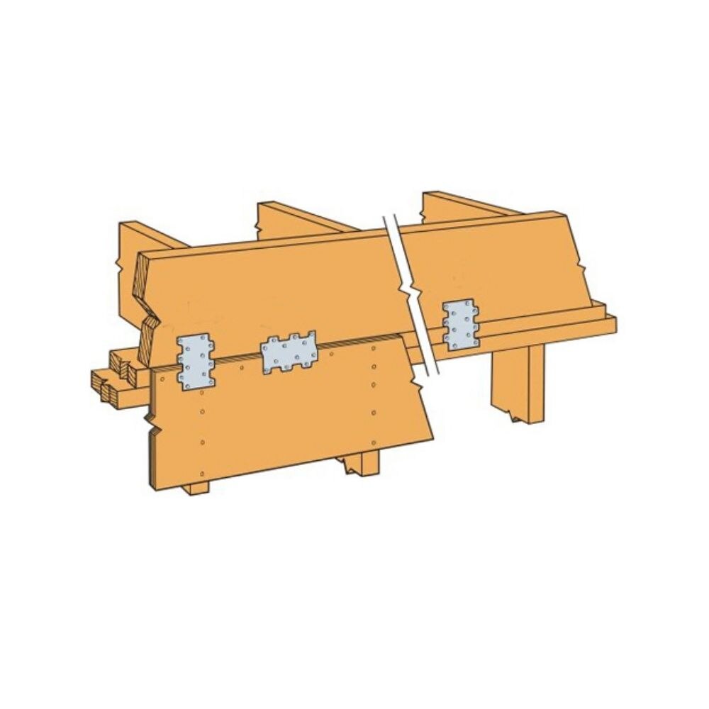 Simpson LTP4 Strong-Tie Galvanized Lateral Tie Plate for Shear Forces - 2