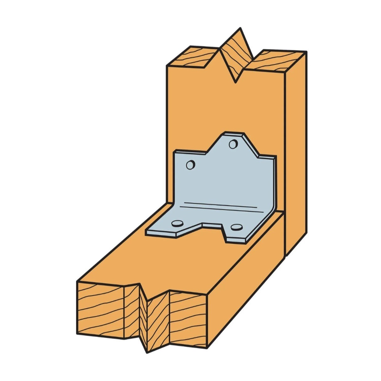 Simpson L30 Strong-Tie Reinforcing L Angle 3" 16-Gauge Galvanized - 3