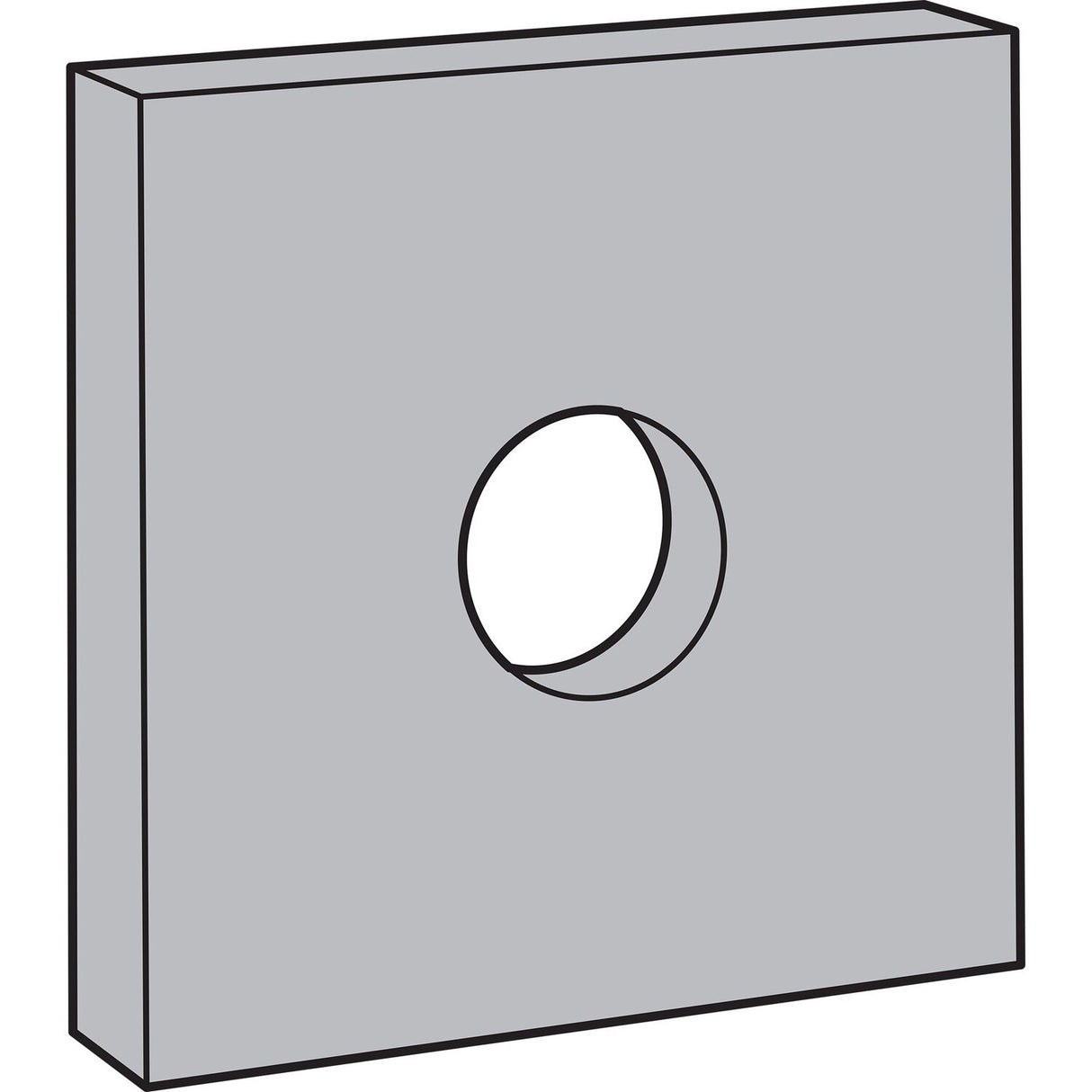 Simpson LBP 1/2 Strong-Tie Bearing Plate for 1/2-in. Dia. Anchor Bolt - 2