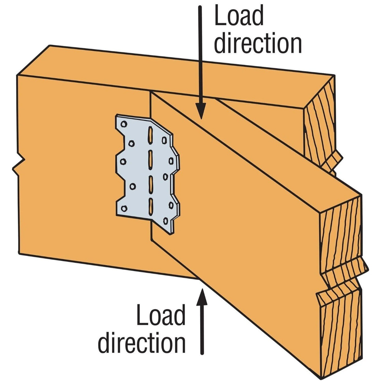 Simpson Strong-Tie LS70Z (6-3/8 in.) Reinforcing Angle with ZMAX Finish - 4