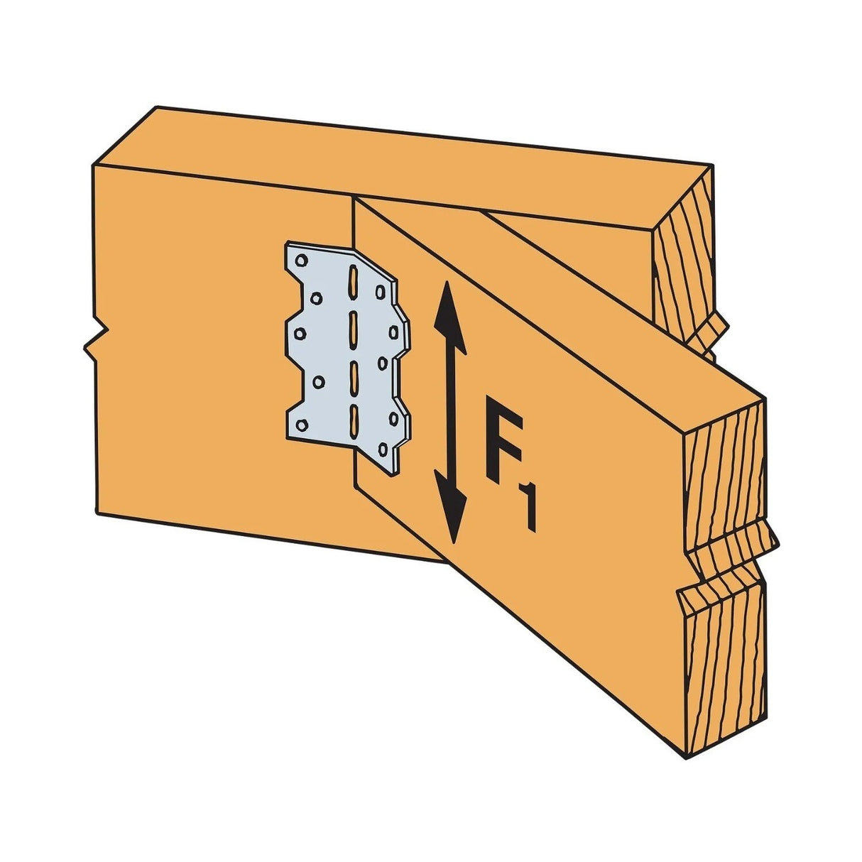 Simpson LS70 Strong-Tie LS 6-3/8" 18-Gauge Galvanized Adjustable L Angle - 3