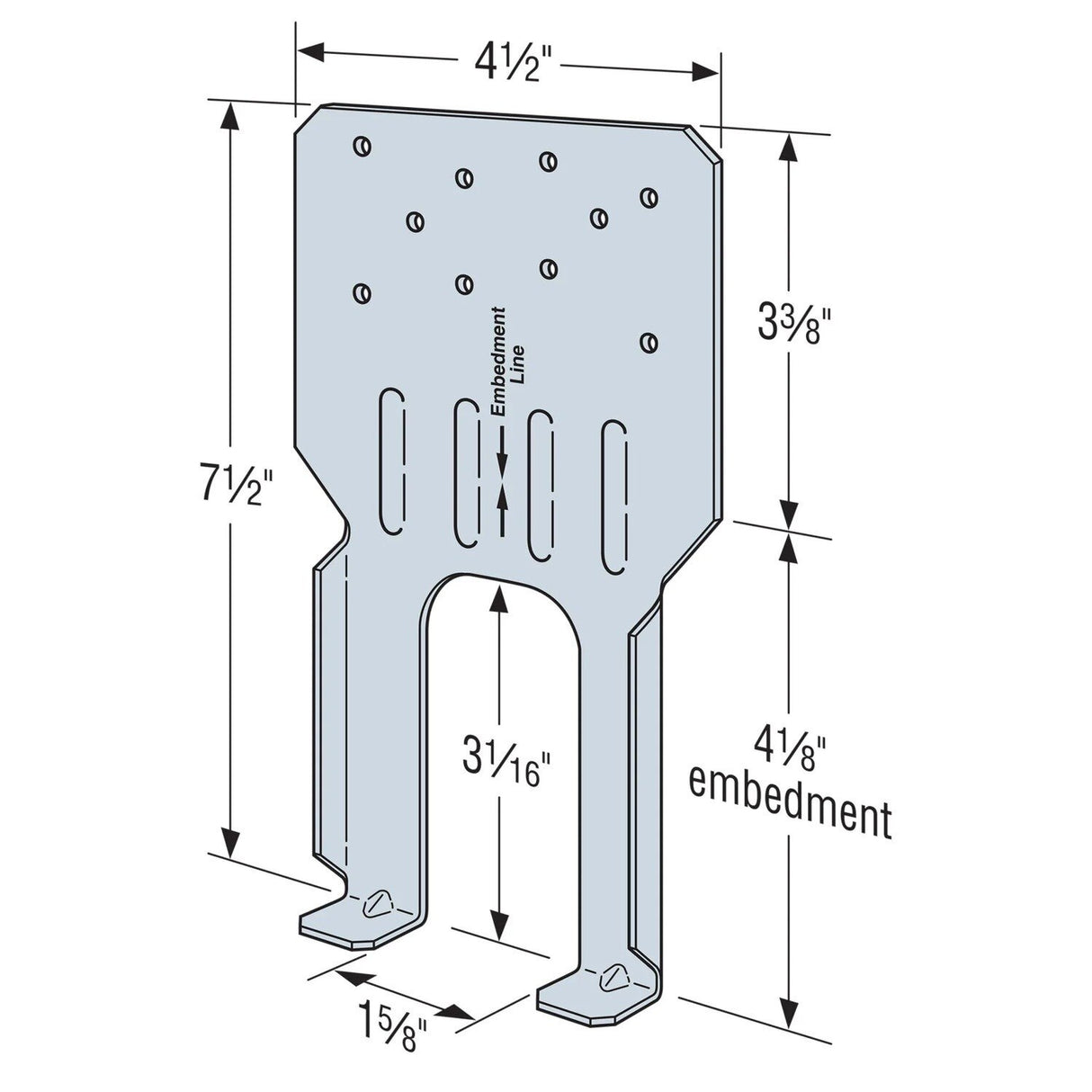 Simpson Strong-Tie LTA2 Lateral Truss Anchor for 2x4 - 2