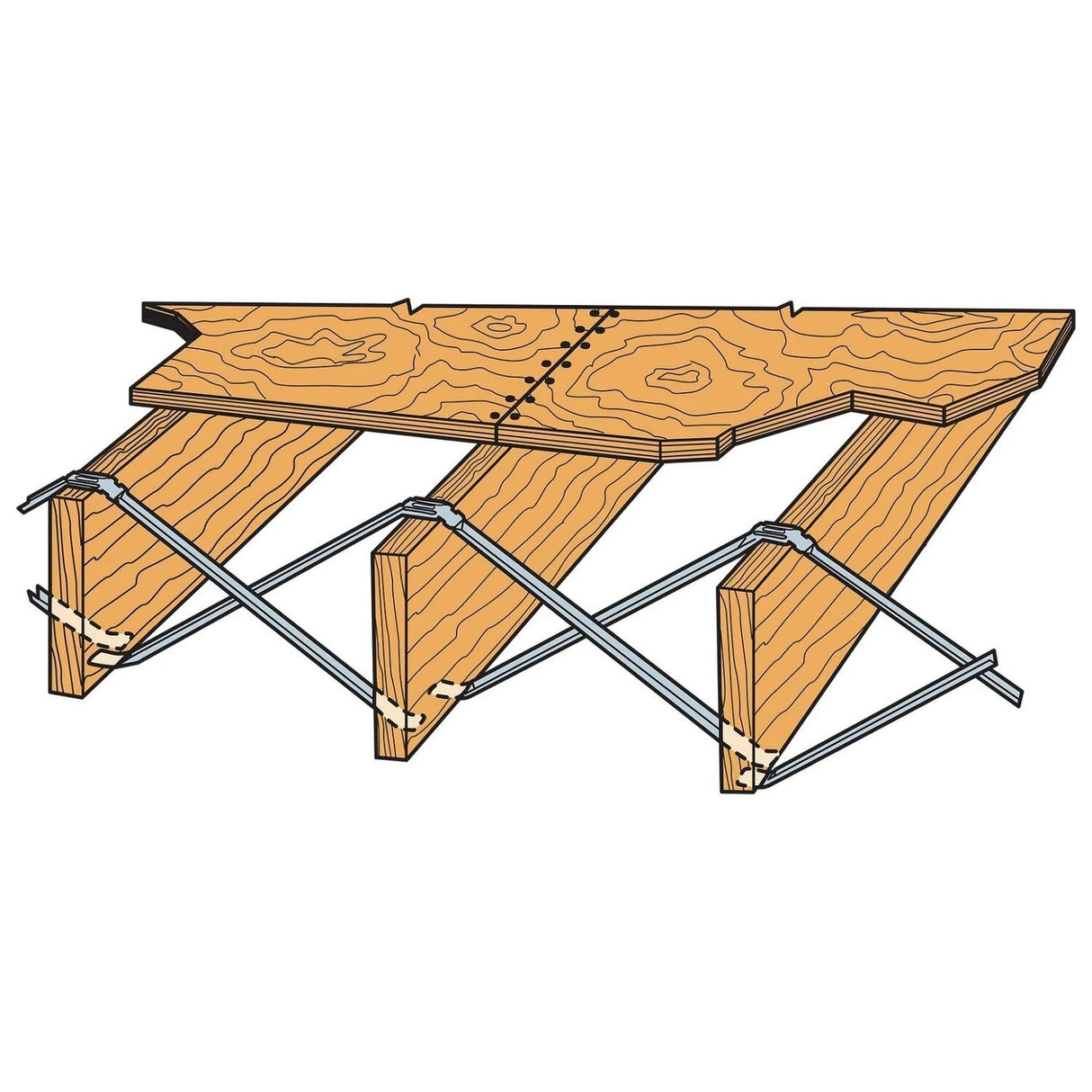 Simpson Strong-Tie LTB40 (39") 22-Gauge Galvanized Tension Bridging - 2