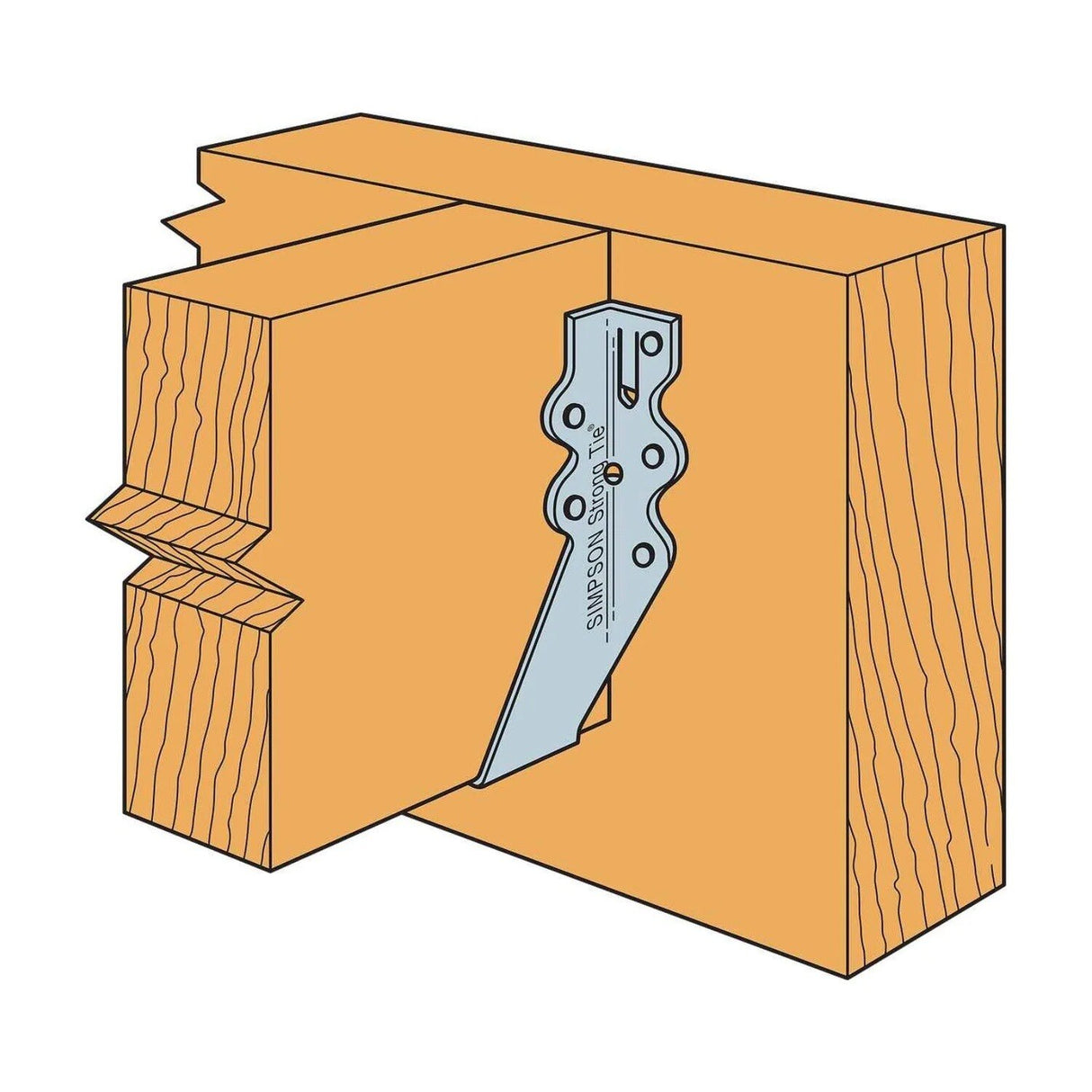 Simpson Strong-Tie LU26 (2" x 6") Face Mount Joist Hanger, G90 Galvanized - 2