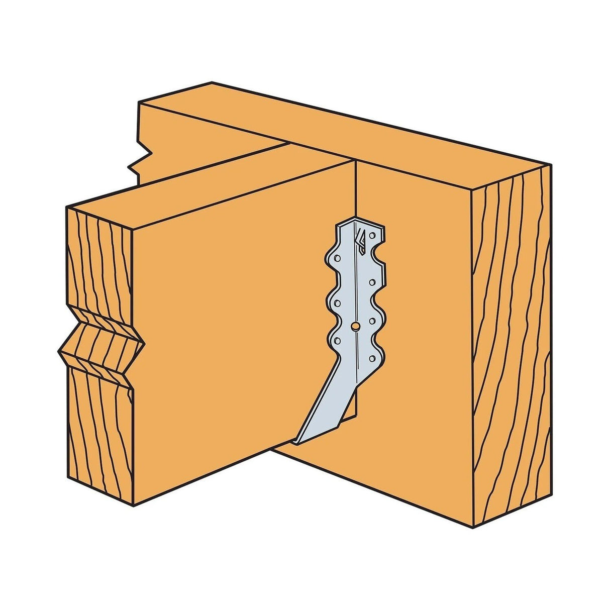 Simpson Strong-Tie LU28R-18 (2" x 8") Rough Cut Face Mount Joist Hanger - G90 Galvanized - 4