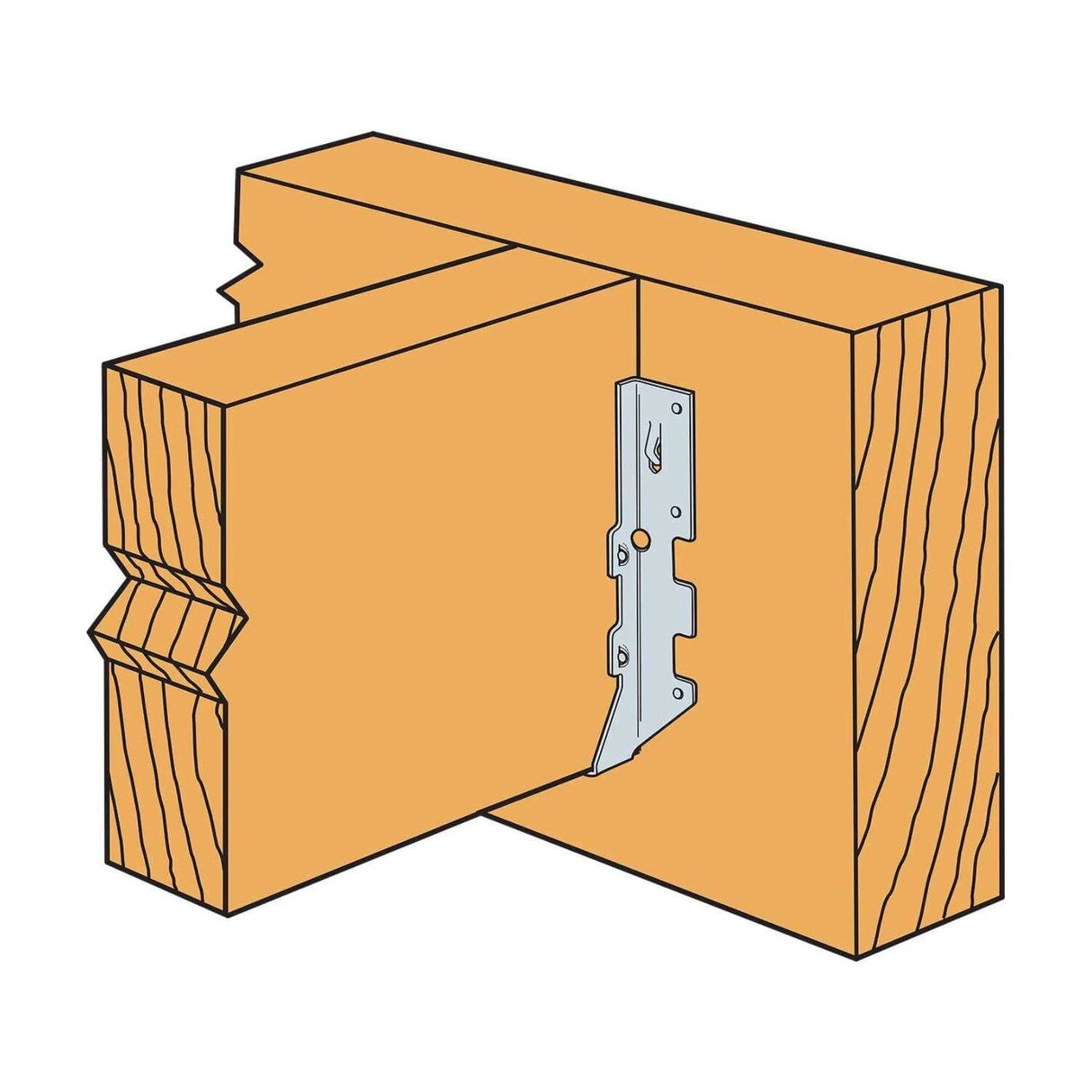 Simpson Strong-Tie LUS28 Galvanized Face-Mount Joist Hanger for 2x8 - 3
