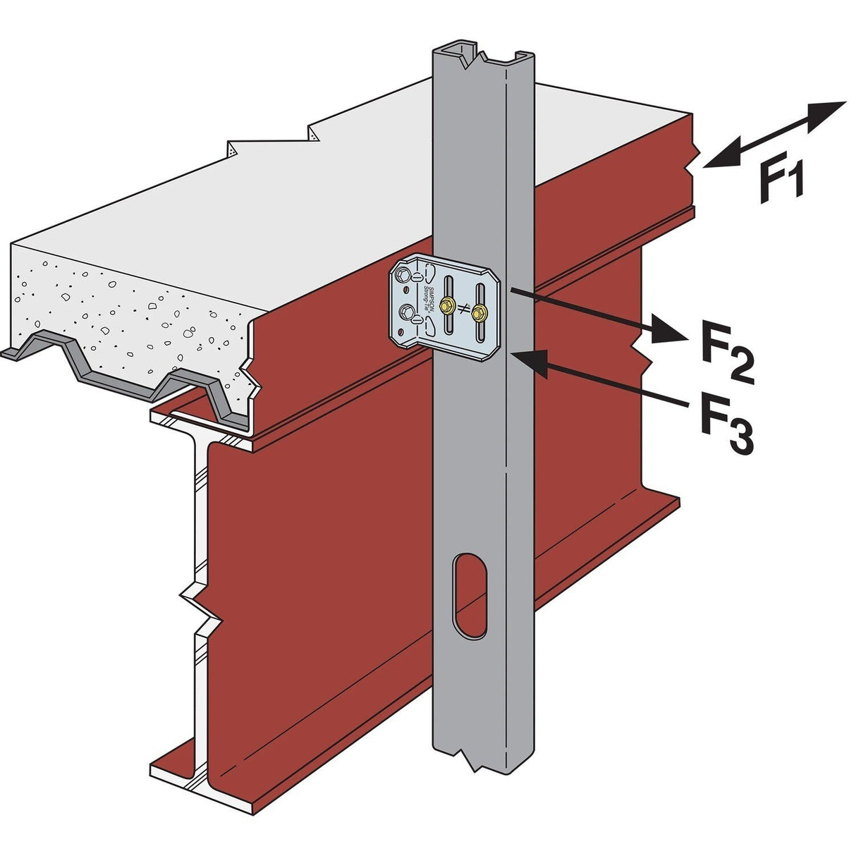 Simpson Strong-Tie MSCB47.5-KT (4" x 7.5") Medium Duty Slide Clip with Screws (25 Pack) - 4