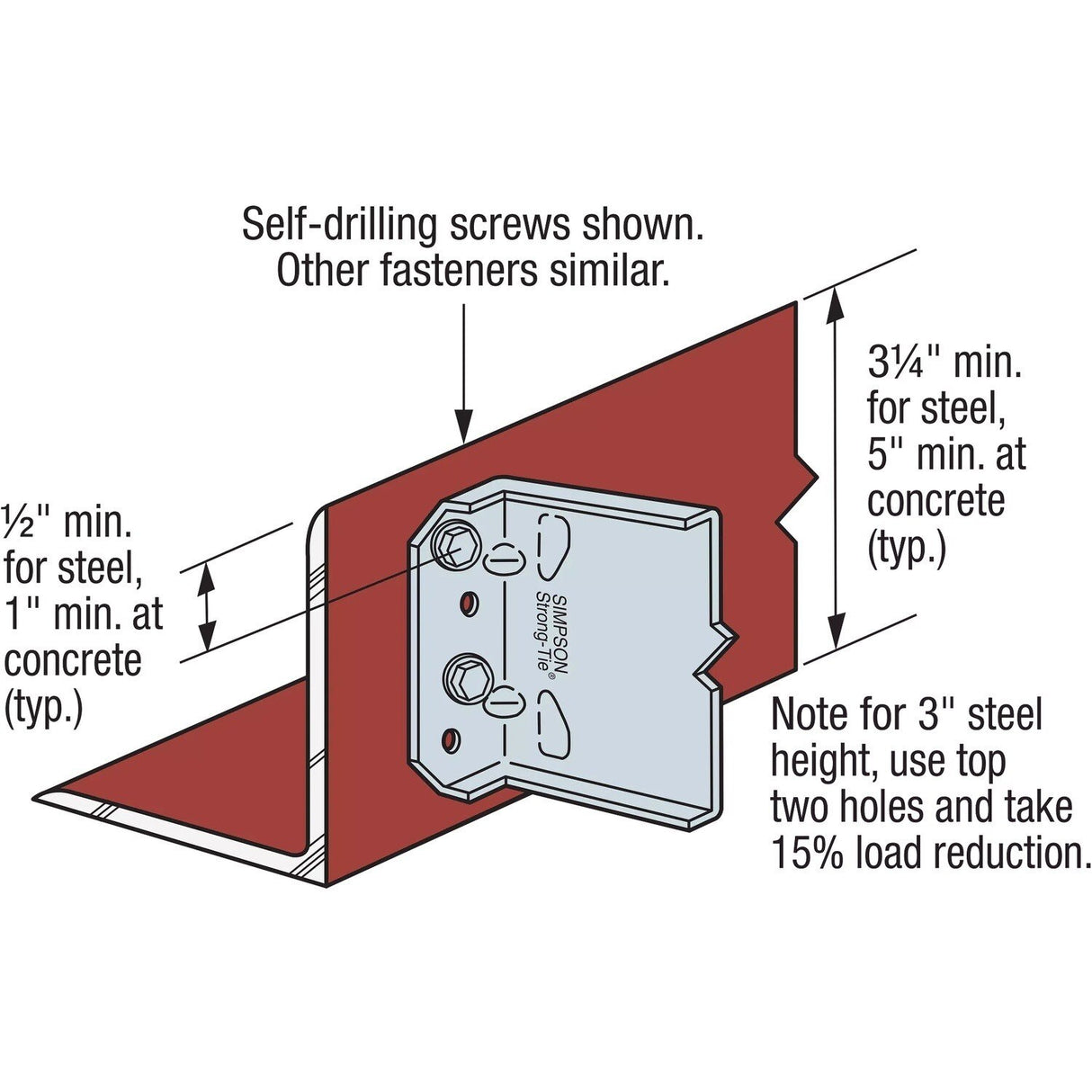 Simpson Strong-Tie MSCB47.5-KT (4" x 7.5") Medium Duty Slide Clip with Screws (25 Pack) - 5