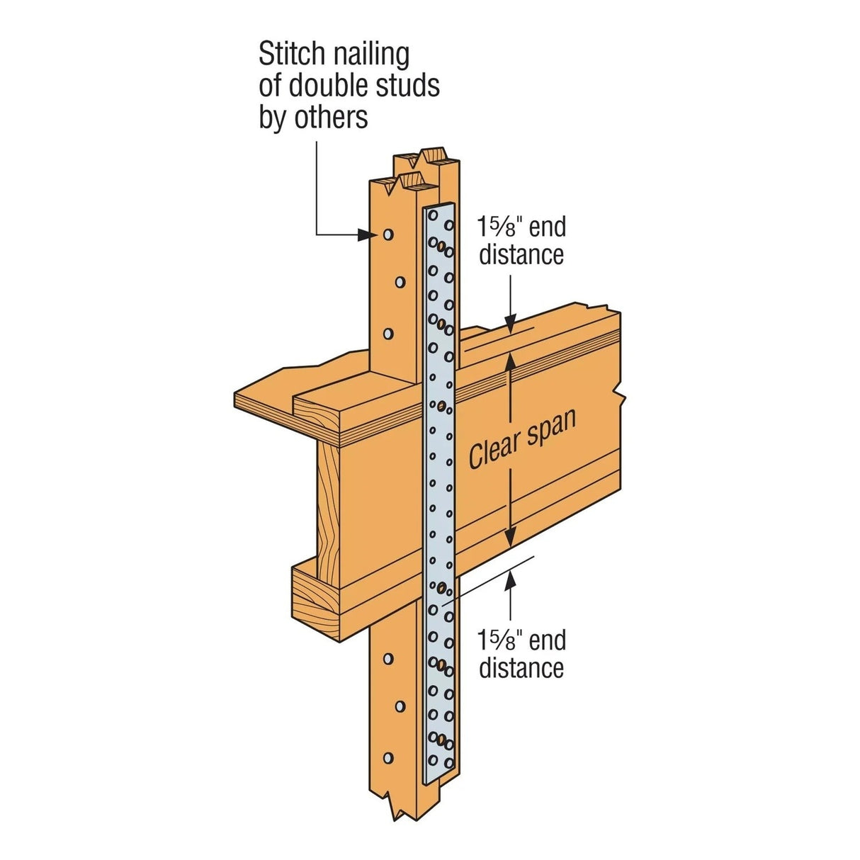 Simpson Strong-Tie MSTA12SS (12") 18-Gauge Stainless Steel Medium Strap Tie - 4