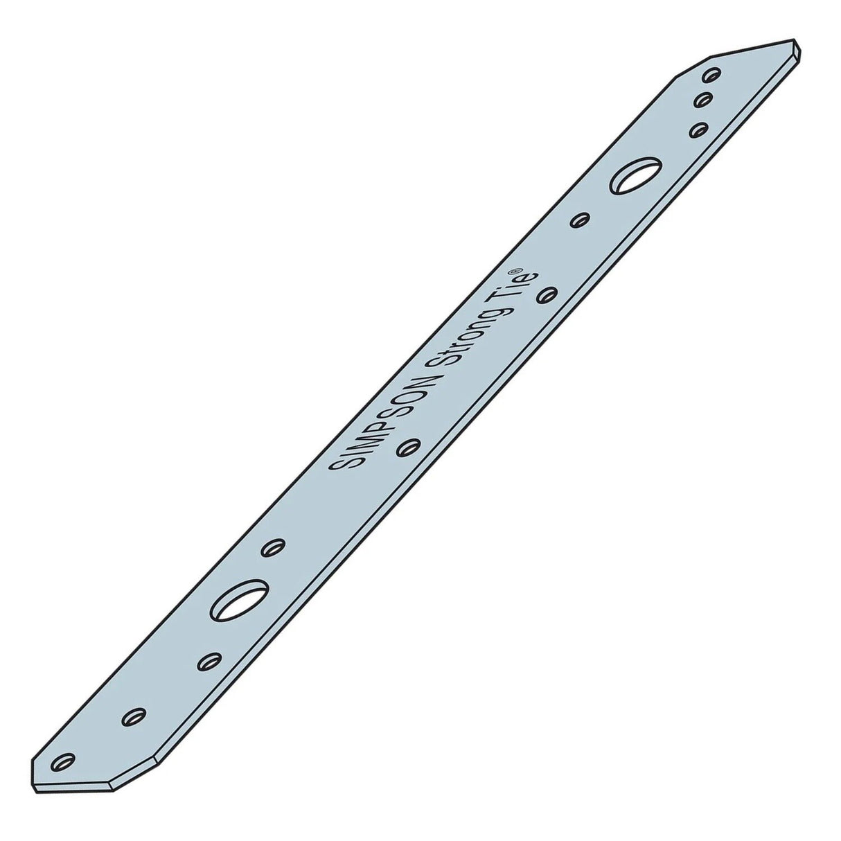 Simpson Strong-Tie MSTA12Z (12-in.) Medium Strap Tie - ZMAX Galvanized - 2