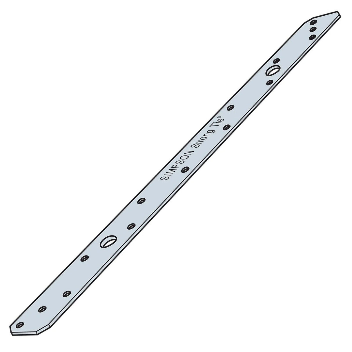 Simpson Strong-Tie MSTA18SS (18") 18 Gauge Medium Strap Tie - Stainless Steel - 3