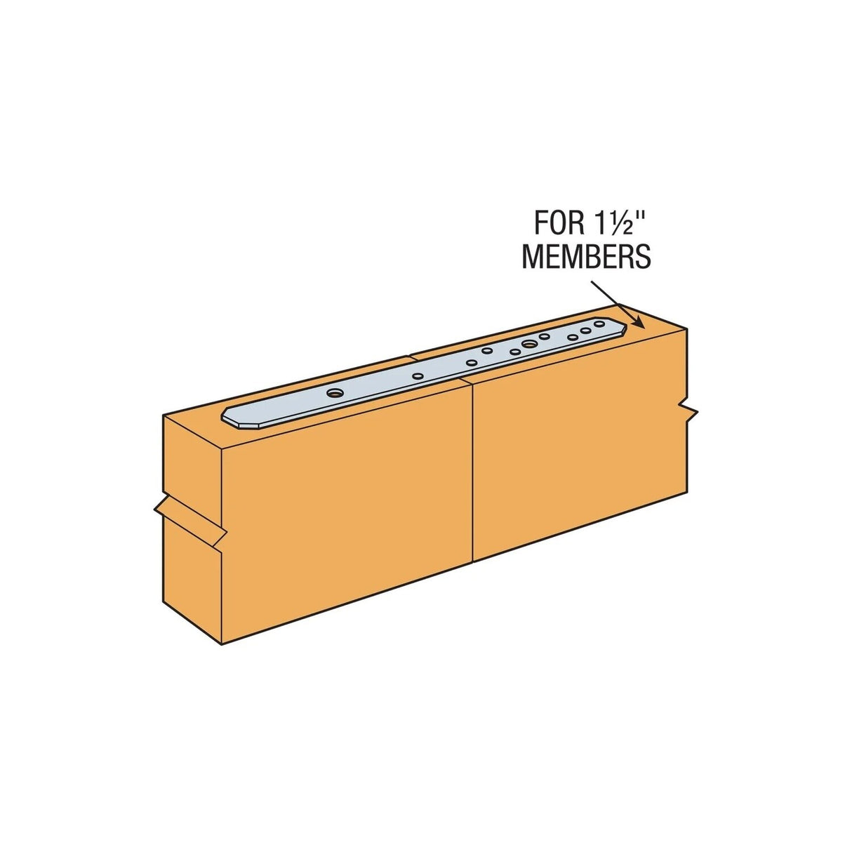 Simpson Strong-Tie MSTA18Z (18-in) Medium Strap Tie - ZMAX Galvanized - 6