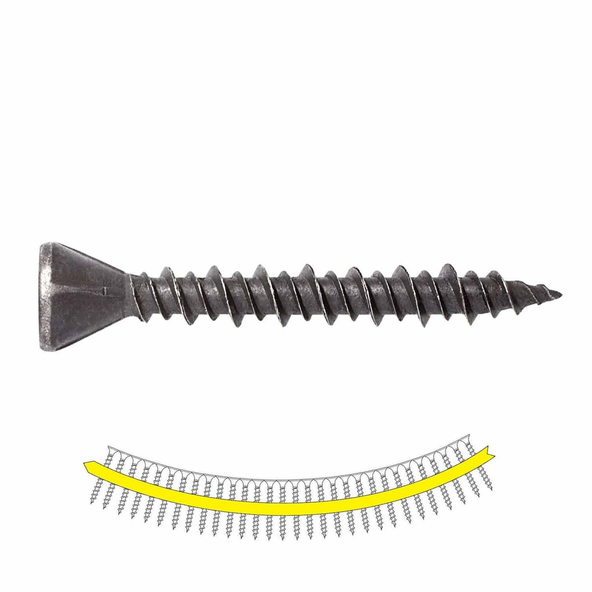Simpson Strong-Tie MTH114S (#7 x 1-1/4") Strong-Drive MTH Wood Underlayment Screw (Collated) Gray Phosphate (2500 Pack)