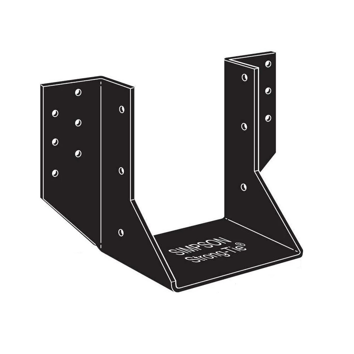Simpson Strong-Tie OHU48-SDS3 (4x8) Black Powder-Coated Ornamental Joist Hanger with SDS Screws