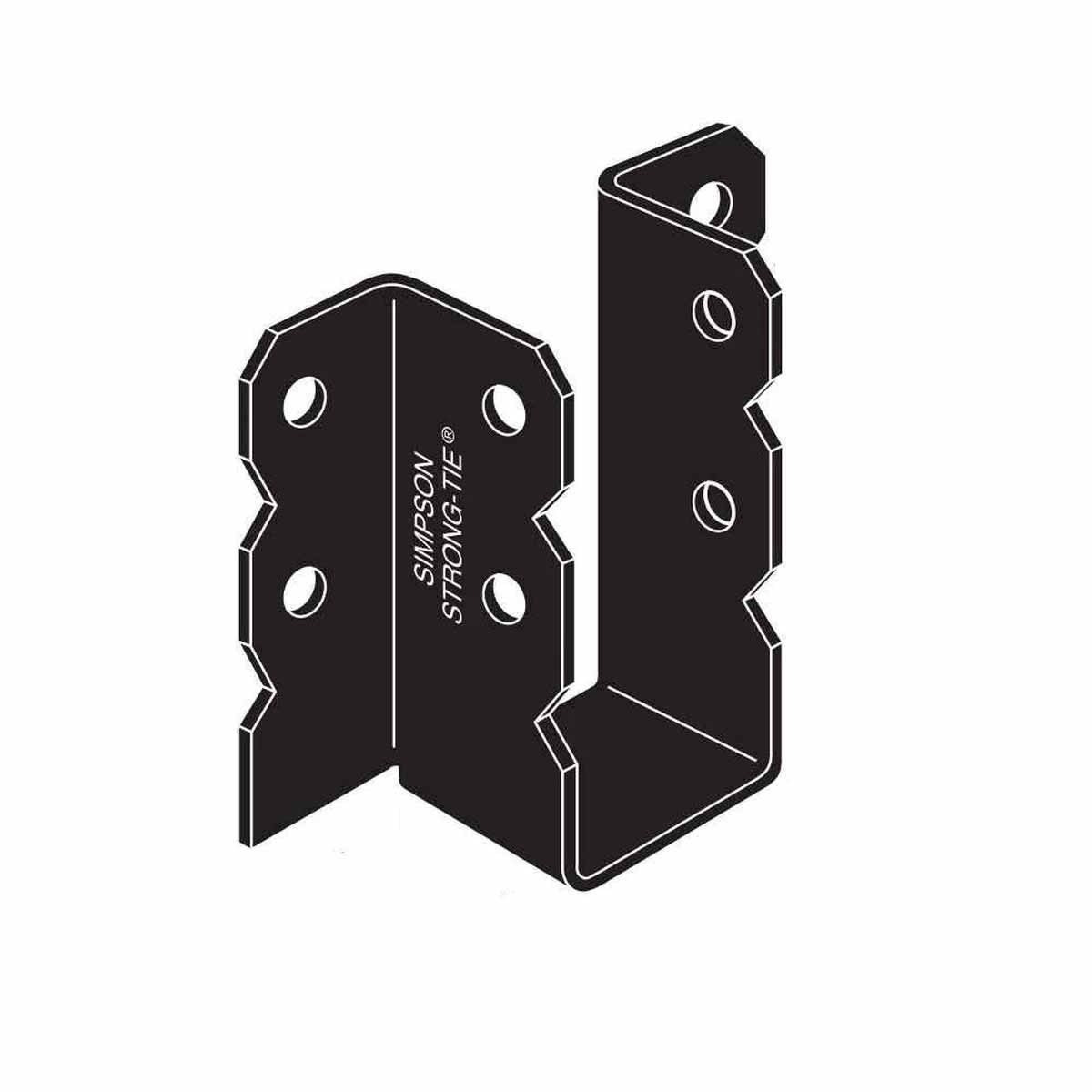 Simpson Strong-Tie OU412 (4" x 12") Ornamental Joist Hanger Black Powder Coated for Decorative Wood Connections