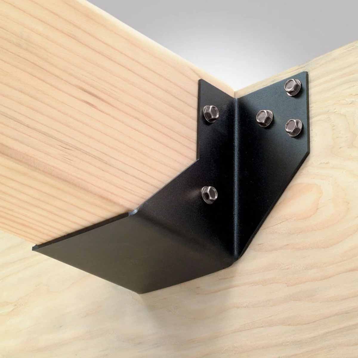 Simpson Strong-Tie OU412 (4" x 12") Ornamental Joist Hanger Black Powder Coated for Decorative Wood Connections - 2
