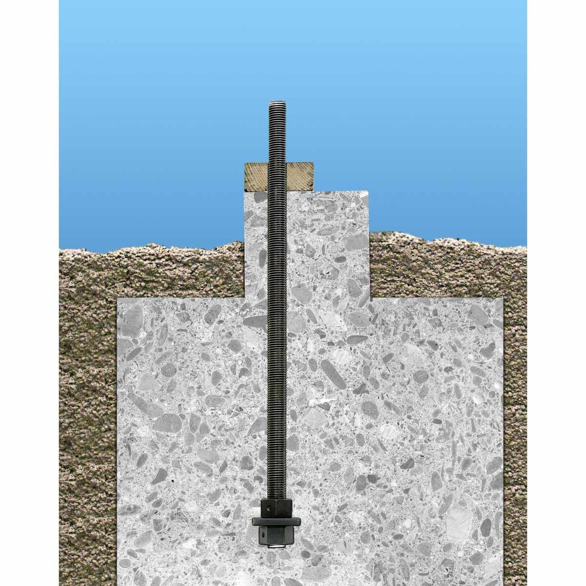 Simpson PAB7-12 Strong-Tie Pre-Assembled Anchor Bolt 7/8" x 12" for Concrete Construction - 5