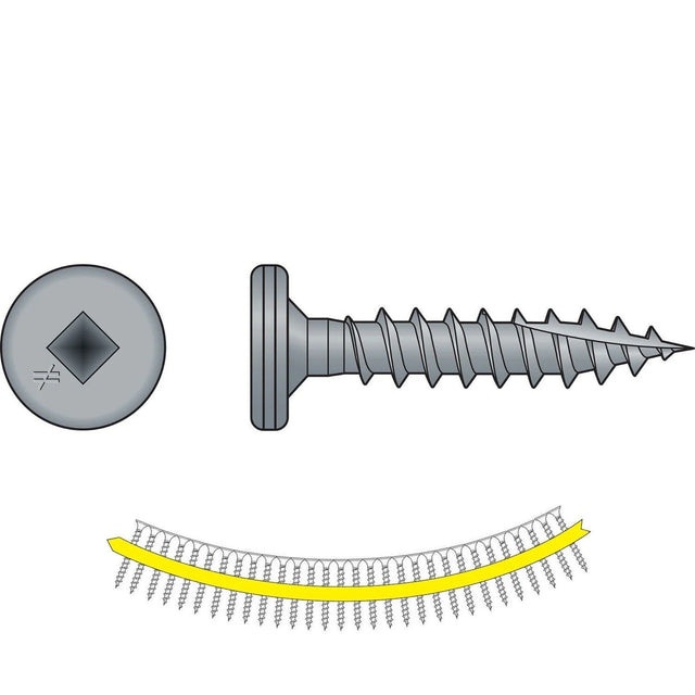 Simpson Strong-Tie PC1BS1012 (#10 1") PC Standing-Seam-Roofing Panel Clip Screw - Collated (1500 Pack)