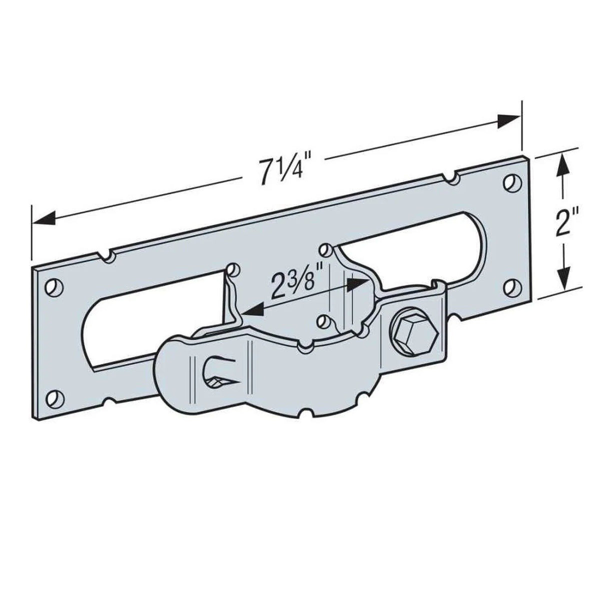 Simpson Strong-Tie PGT2E-R50 (2" 12-Gauge) Pipe Grip Tie (50 Pack) - 2