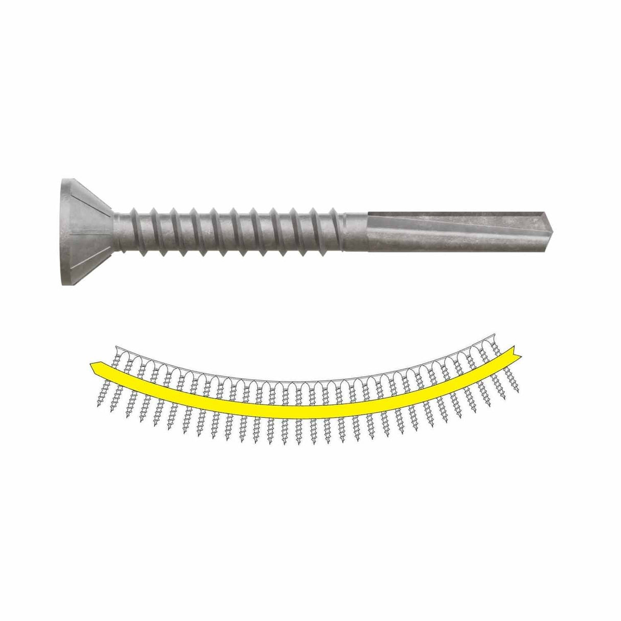 Simpson Strong-Tie PPHDQ134S1214 Strong-Drive (#12 x 1-3/4" T25) PPHD Sheathing-to-CFS Screw Collated, Quik Guard (1000 Pack) - 2
