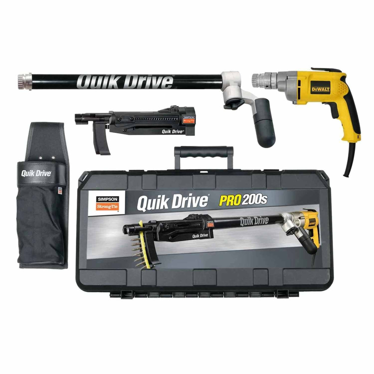 Simpson Strong-Tie PRO200SD25K Quik Drive (2500 RPM) PRO200SG2 Multi-Purpose System with DeWalt Screwdriver Motor