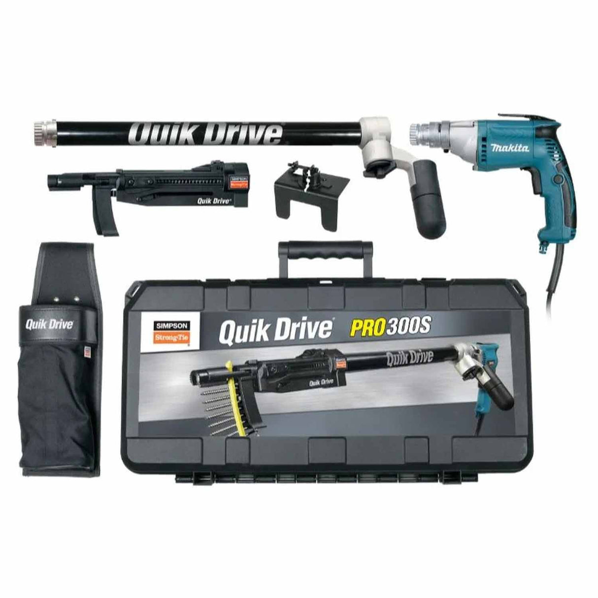Simpson Strong-Tie PRO300SM25K Quik Drive PRO300S Decking System w/Makita 2500 RPM Screwdriver Motor