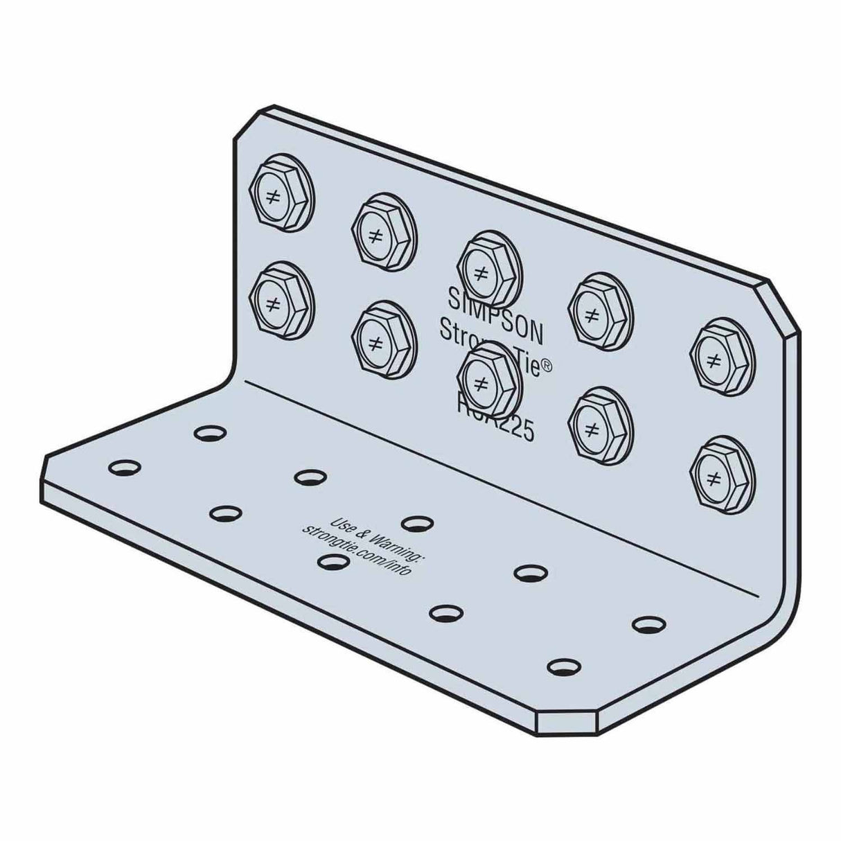Simpson Strong-Tie RCA225/54-R90 (2" x 2" x 5") Galvanized Rigid Connector Angle (90 Pack) - 3