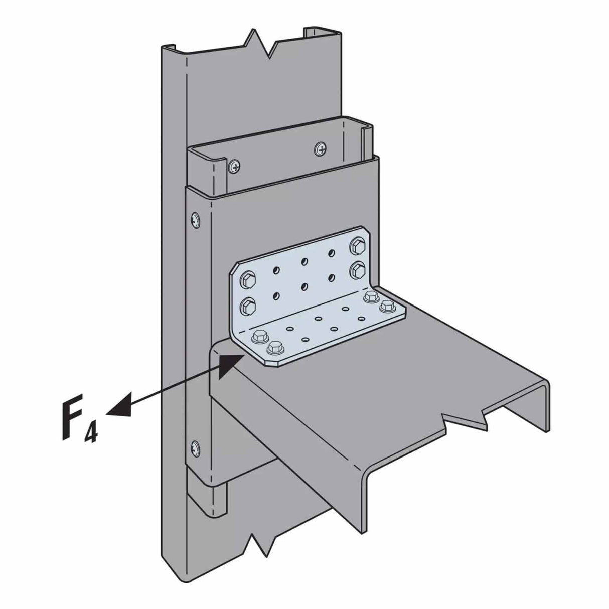 Simpson Strong-Tie RCA225/54-R90 (2" x 2" x 5") Galvanized Rigid Connector Angle (90 Pack) - 4