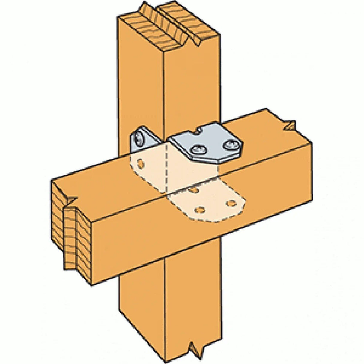 Simpson Strong-Tie RTB22 Rigid Tie Bracket for 2x Post and Joist - 2