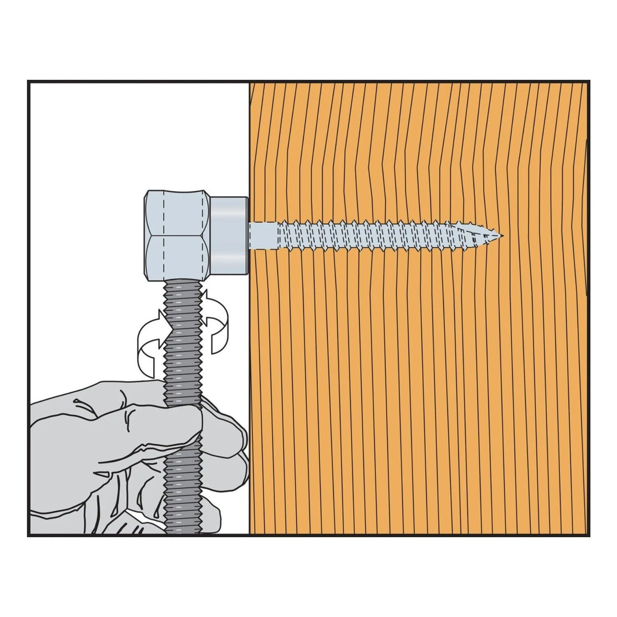 Simpson Strong-Tie RWH37200 (1/4" x 2", 3/8" Rod) Wood Rod Hanger Horizontal Threaded Anchor for Rod (25 Pack) - 3