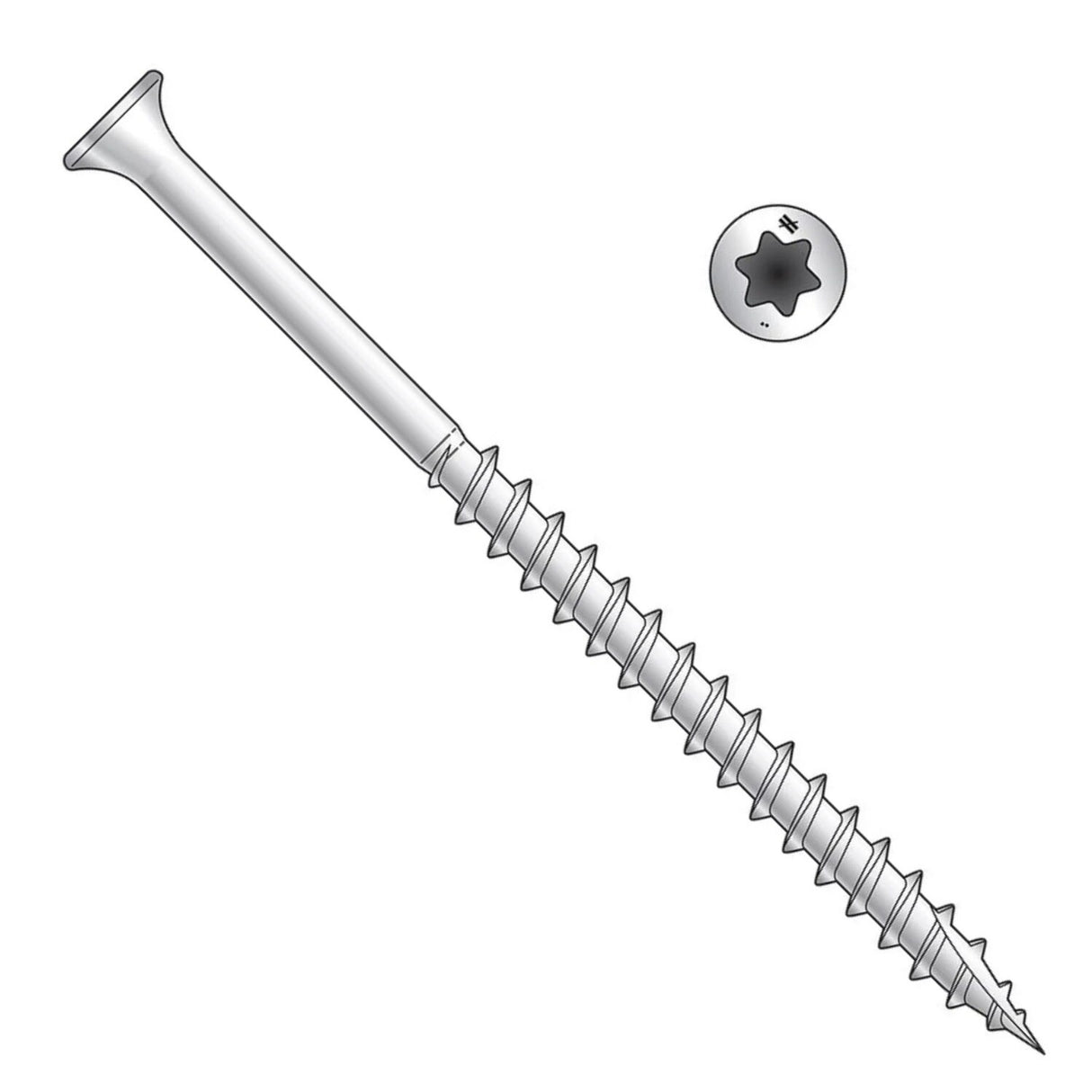 Simpson Strong-Tie S10300DTB (#10 x 3") Bugle-Head Wood Screw, 6-Lobe Drive, Type 305 (1500 Pack) - 2