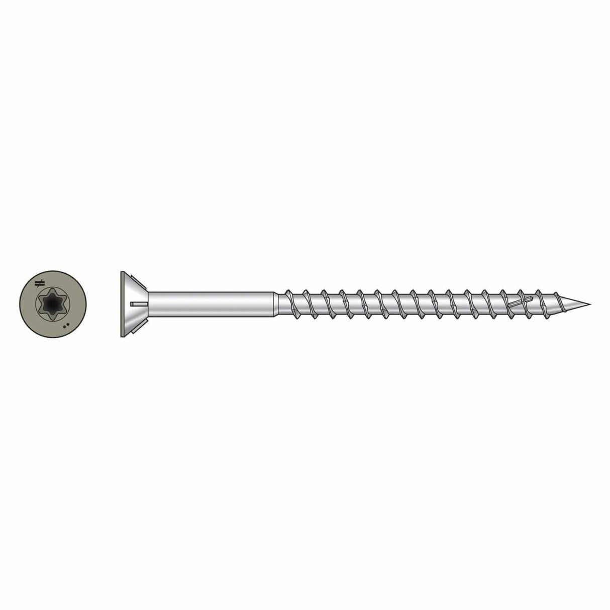 Simpson Strong-Tie S10300WPPGR Deck-Drive (#10 x 3") T-25 DWP Wood SS Screw, Flat Head, Type 305, Gray (350 Pack)