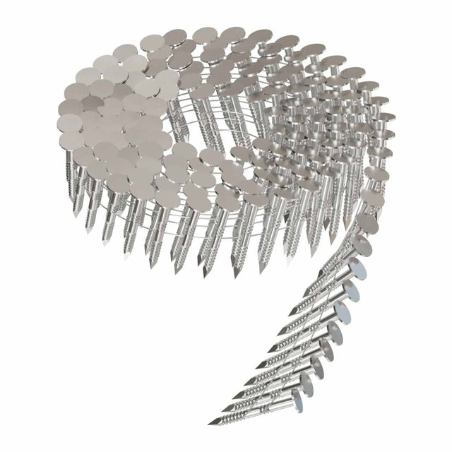 Simpson Strong-Tie S11A125RNB (1-1/4") 15 Degree Wire Coil, Full Round Head, Ring-Shank Roofing Nail (7200 Pack)