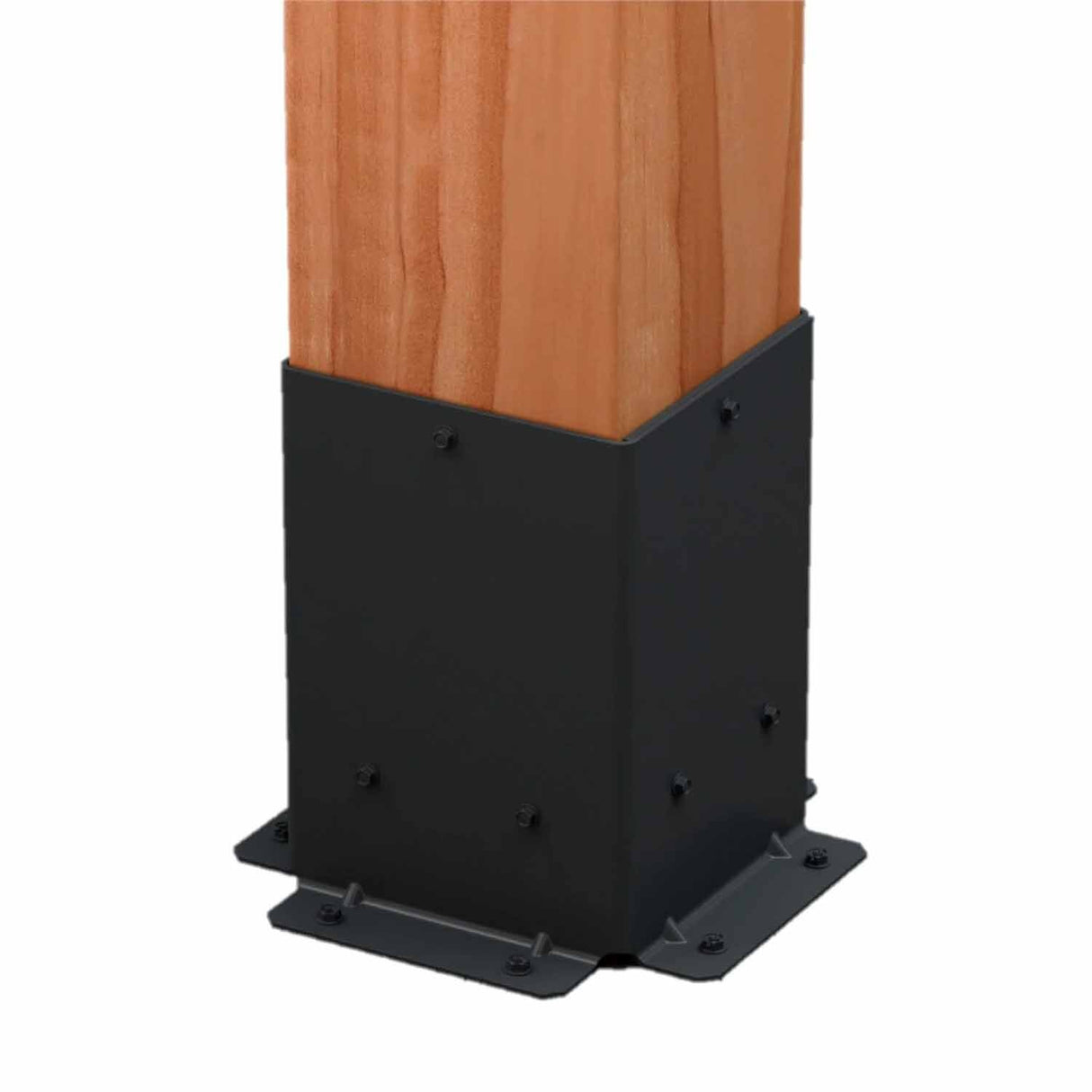 Simpson Strong-Tie SAGE-B66-KT2 (6x6) Black Powder Coated Sage-B Post Base with Screws (2 Pack) - 4