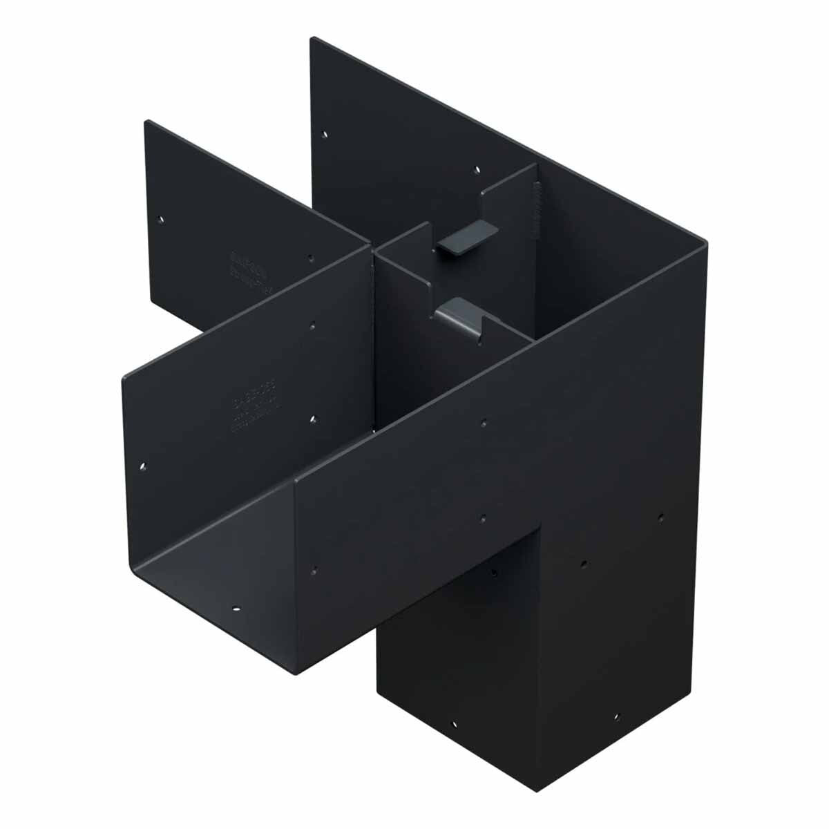 Simpson SAGE-C66-KT2 Strong-Tie Outdoor Accents Sage System 6x6 Corner Connector Kit with Screws - Decorative Black Powder-Coated Steel for Pergolas and Outdoor Structures (2 Pack)