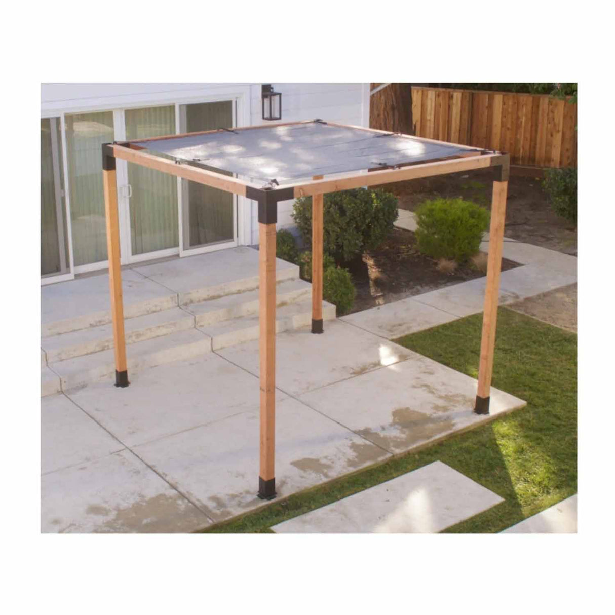 Simpson Strong-Tie SAGE-SHADE8X8G (8' x 8') Outdoor Accents Sage System Sunshade for Pergola, Gray - 3