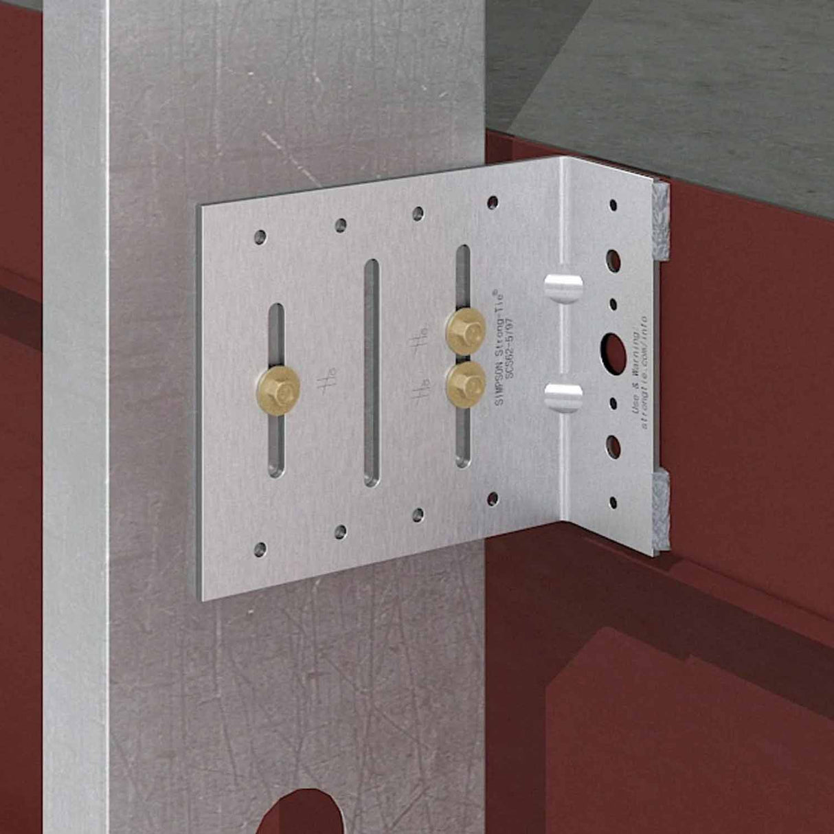 Simpson Strong-Tie SCS32-5/97-KT25 (3-1/2" x 97 mil) 12 Gauge SCS Seismic Bypass Framing Connector Kit with Screws, G90 Galvanized (25 Pack) - 3